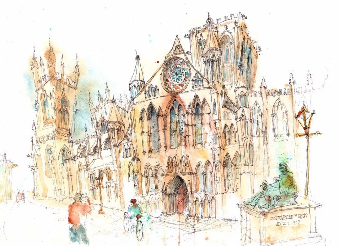 York Minster A5 Giclee Print - Tim Gomersall Art - Just Makers Tim Gomersall Art