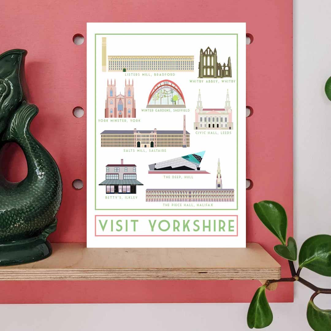 Yorkshire Landmarks A4 Print - Sweetpea and Rascal - Just Makers Sweetpea and Rascal