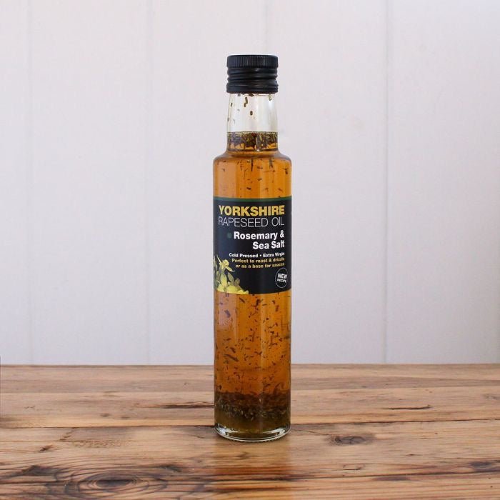 Yorkshire Rapeseed Oil with Rosemary & Sea Salt – 250ml - Just Makers Yorkshire Rapeseed Oil