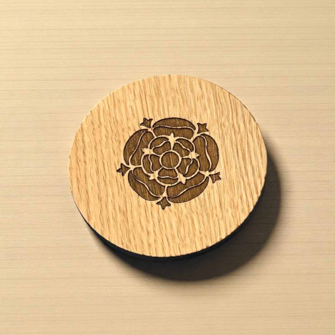 Yorkshire Rose Coaster - Woodcutter Creations - Just Makers Woodcutter Creations