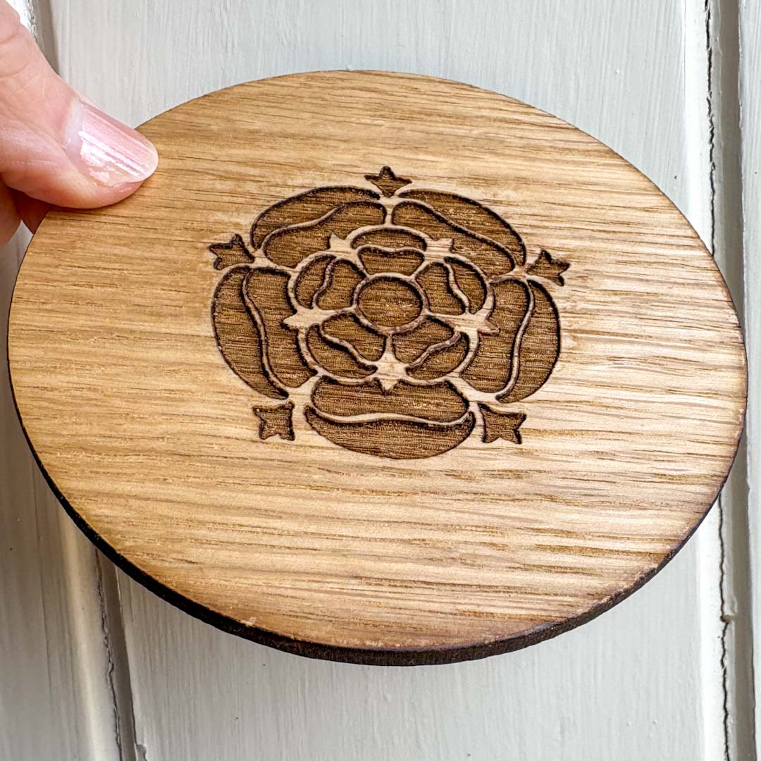 Yorkshire Rose Coaster - Woodcutter Creations_Just Makers