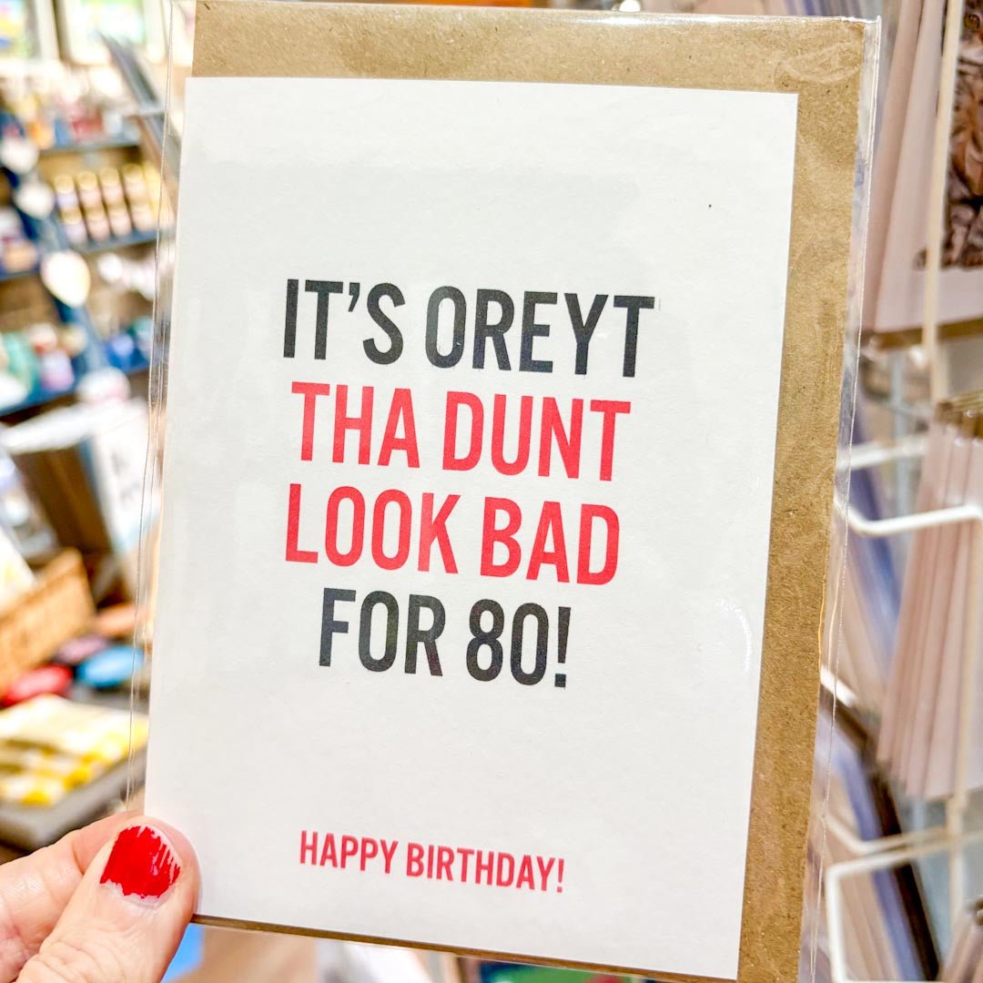 Yorkshire Saying Age 80 Card - JAM Artworks - Just Makers JAM Artworks