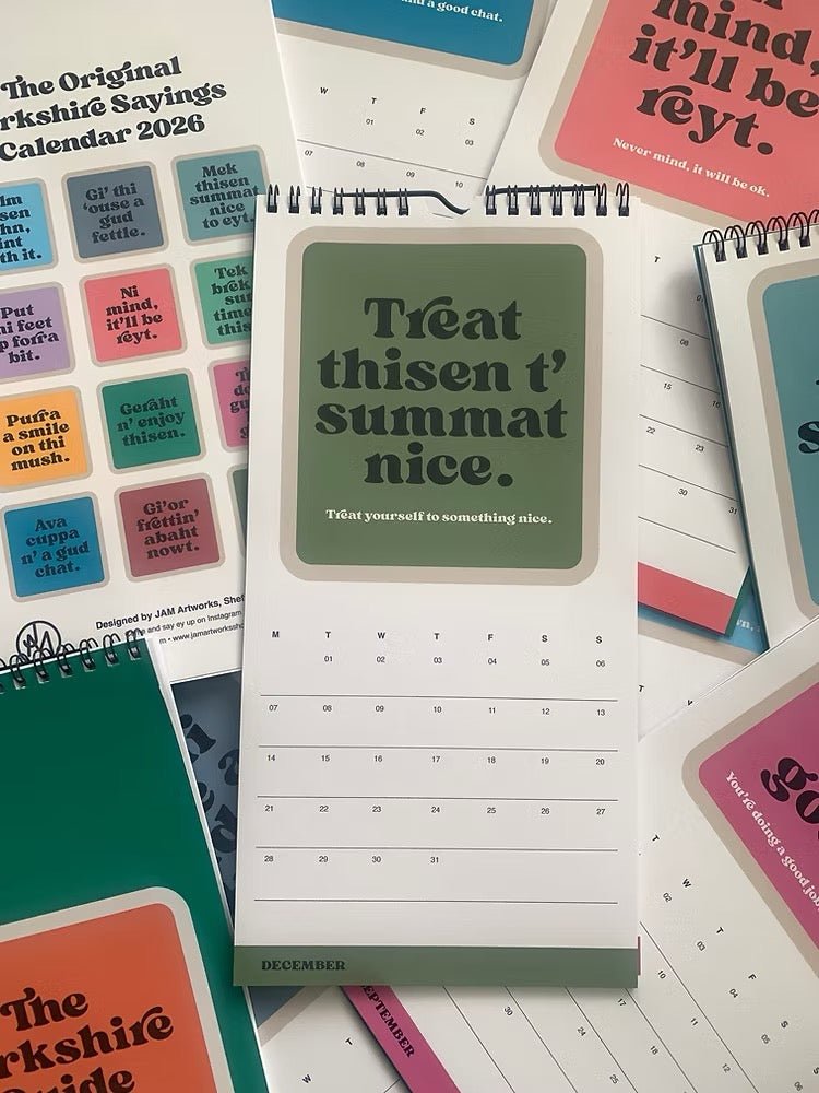 Yorkshire Sayings 2026 Calendar - JAM Artwork - Just Makers JAM Artworks