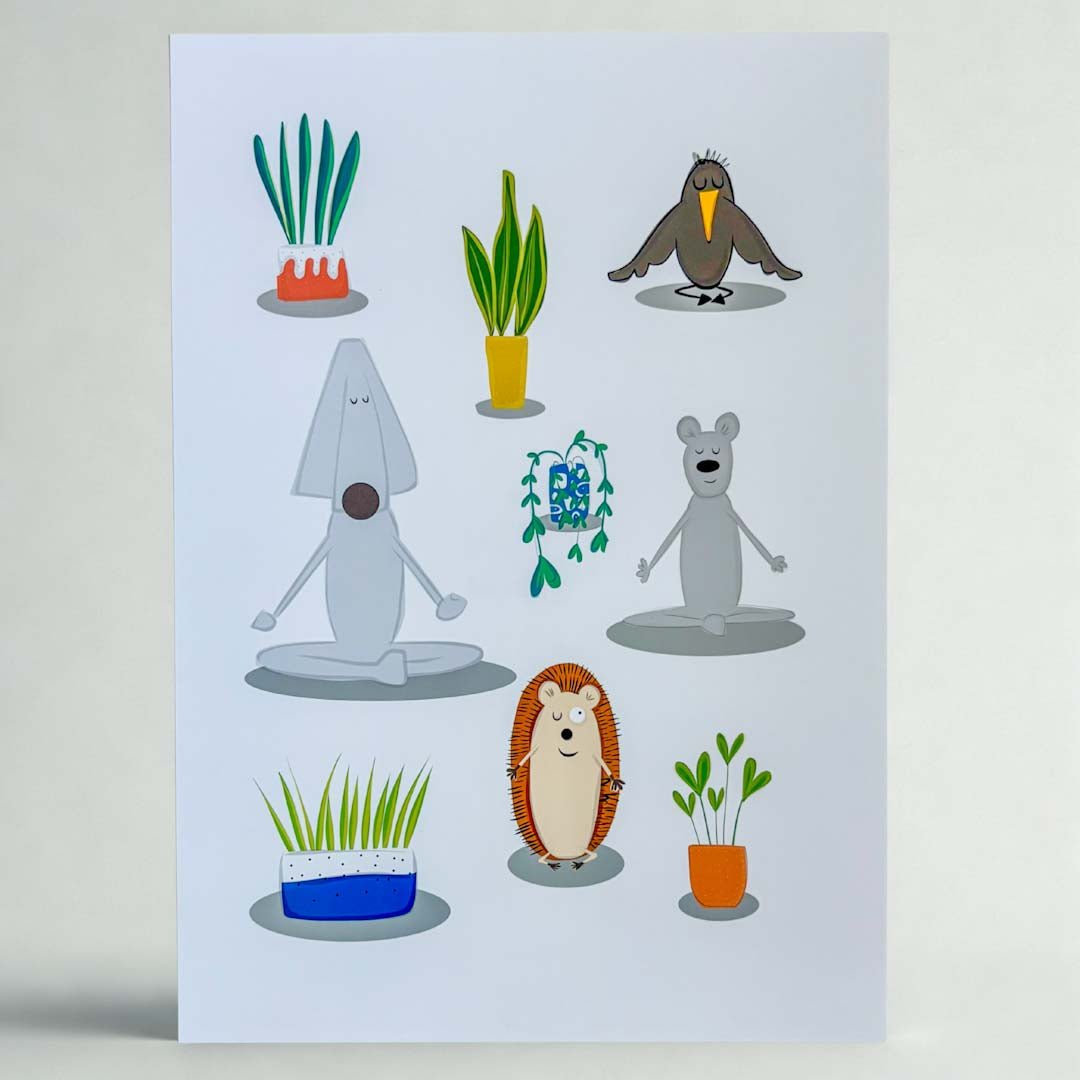 Zen Sprocket A4 Print - Sarah Westwood Illustrator - Just Makers Sarah Westwood Illustrator