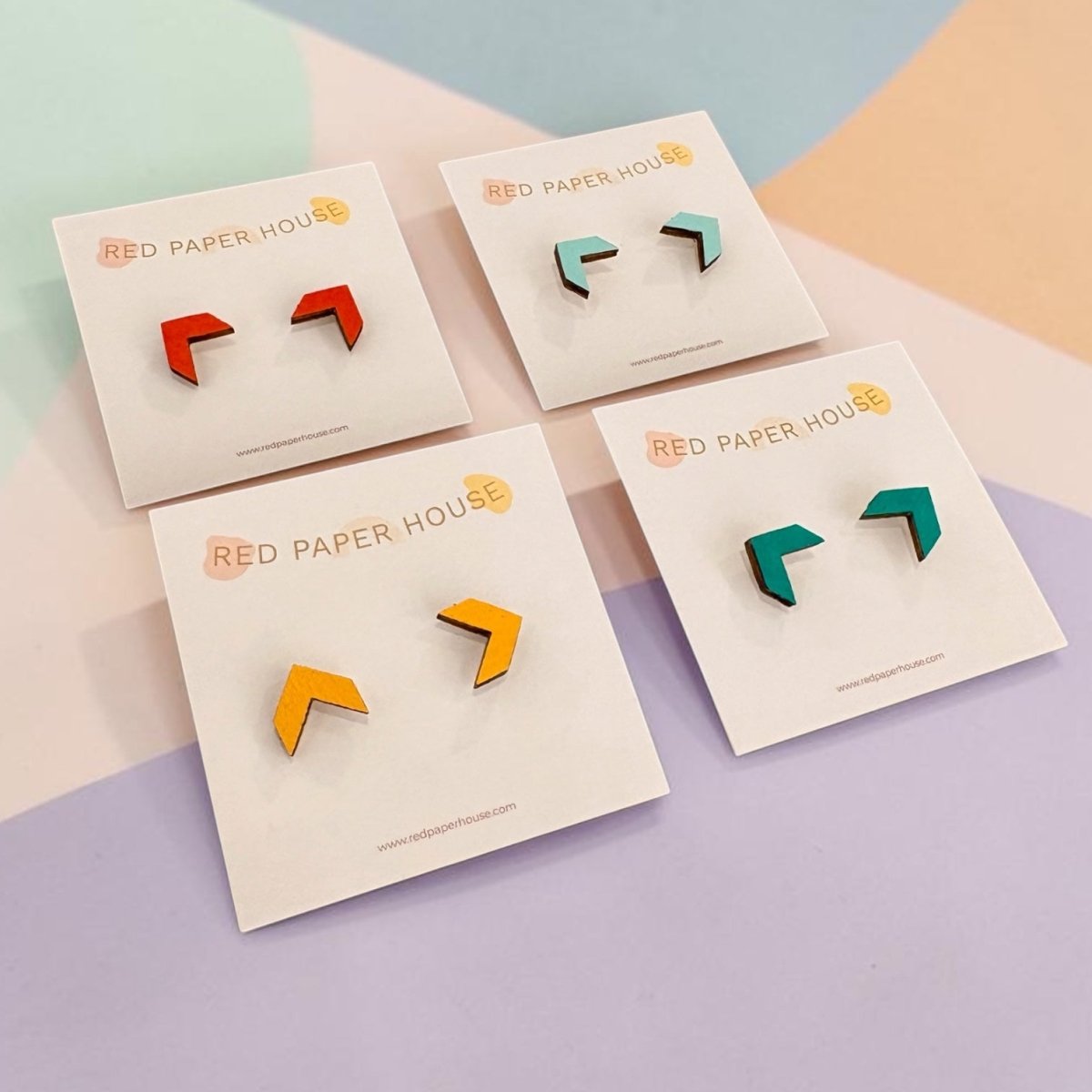 Arrow Shaped Wooden Studs - Red Paper House_Just Makers