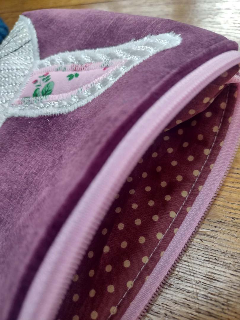 Bunny Rabbit Make Up Bag Inner Made by Marianne_Just Makers