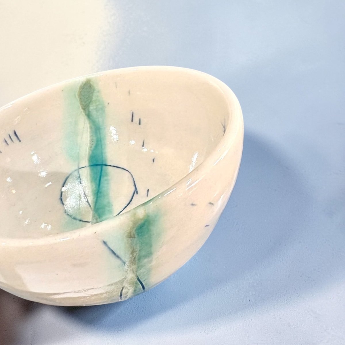 Ceramic Olive Bowl - Seascape - Lorna Gilbert_Just Makers