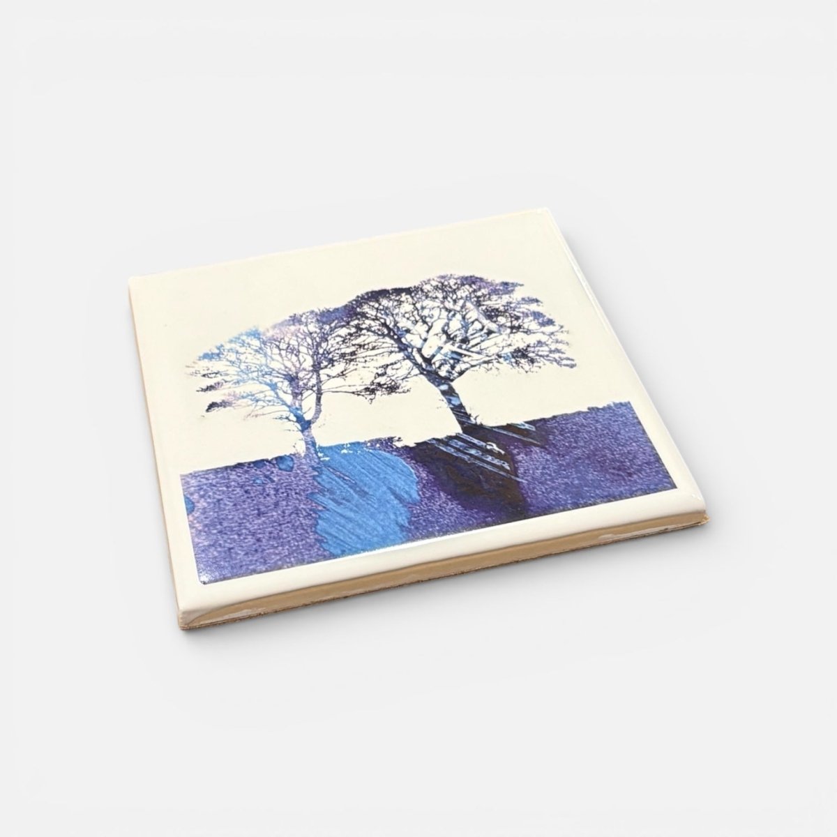 Ceramic Tile Coster with Tree Design - 830 Degrees_Just Makers