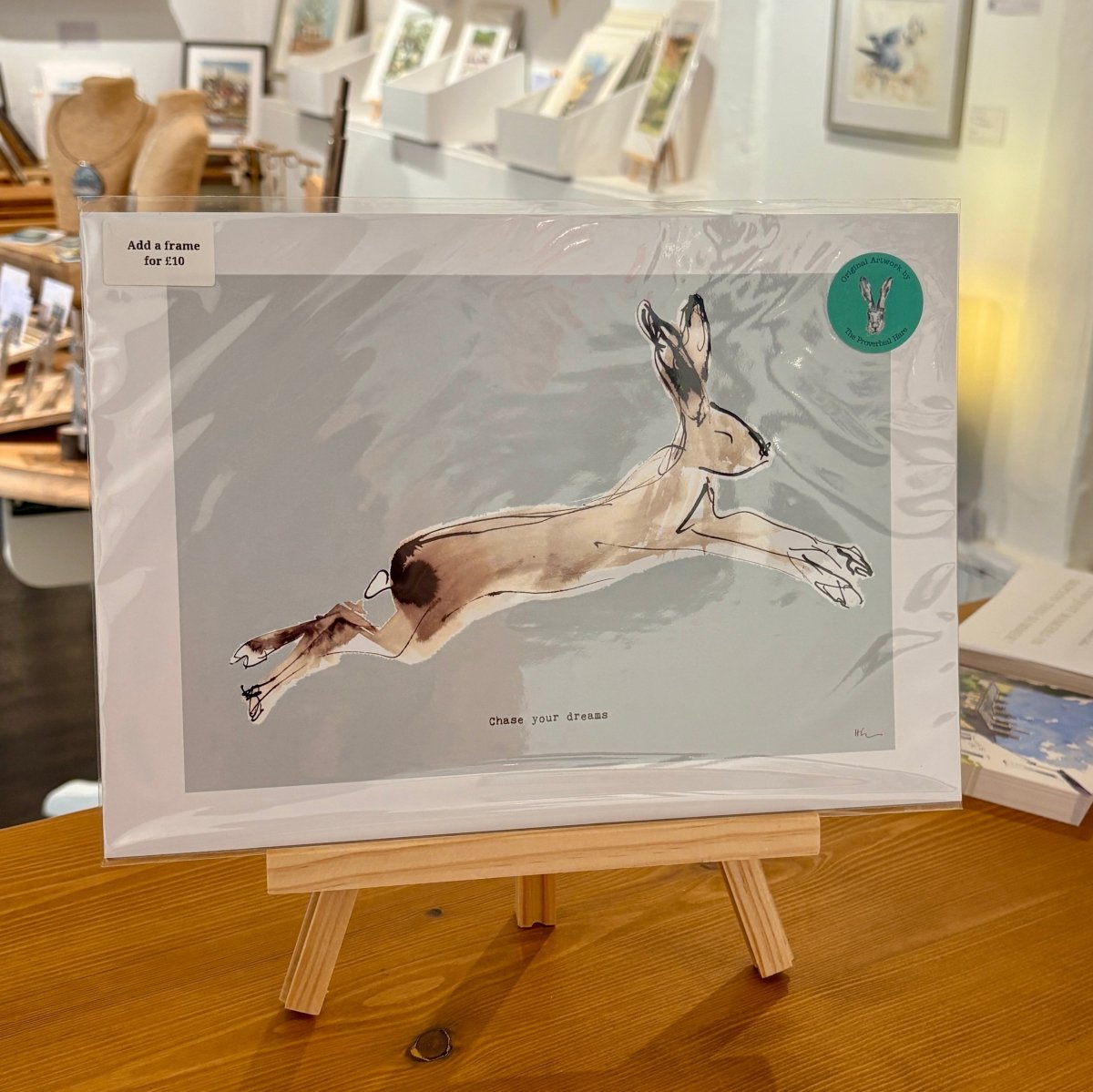 Chase Your Dreams A4 Print - The Proverbial Hare_Just Makers