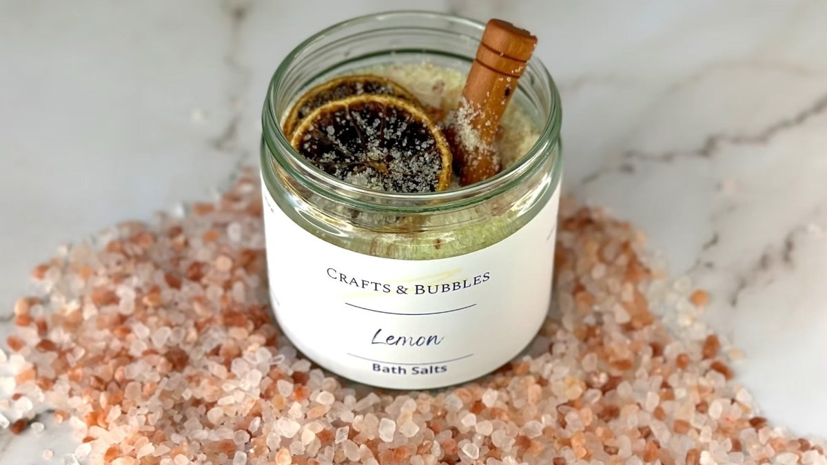 Crafts & Bubbles Bath Salts - Lemon - Just Makers Crafts & Bubbles