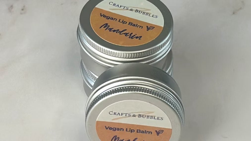Crafts & Bubbles Vegan Lip Balm - Mandarin - Just Makers Crafts & Bubbles