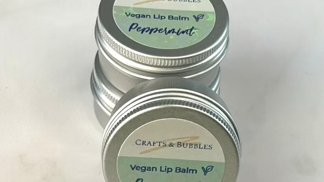 Crafts & Bubbles Vegan Lip Balm - Peppermint - Just Makers Crafts & Bubbles