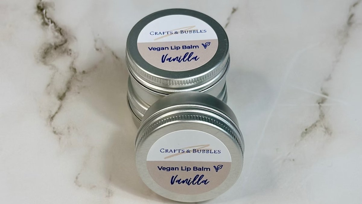 Crafts & Bubbles Vegan Lip Balm - Vanilla - Just Makers Crafts & Bubbles