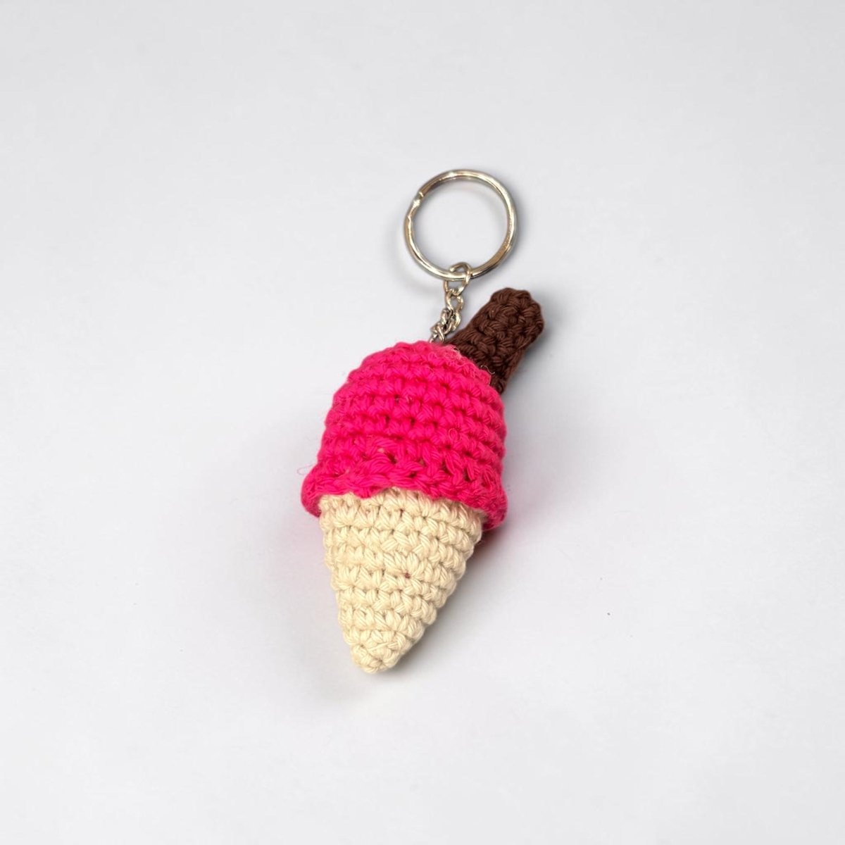 Crochet Ice Cream Keyring - Hooked on Yarn_Just Makers