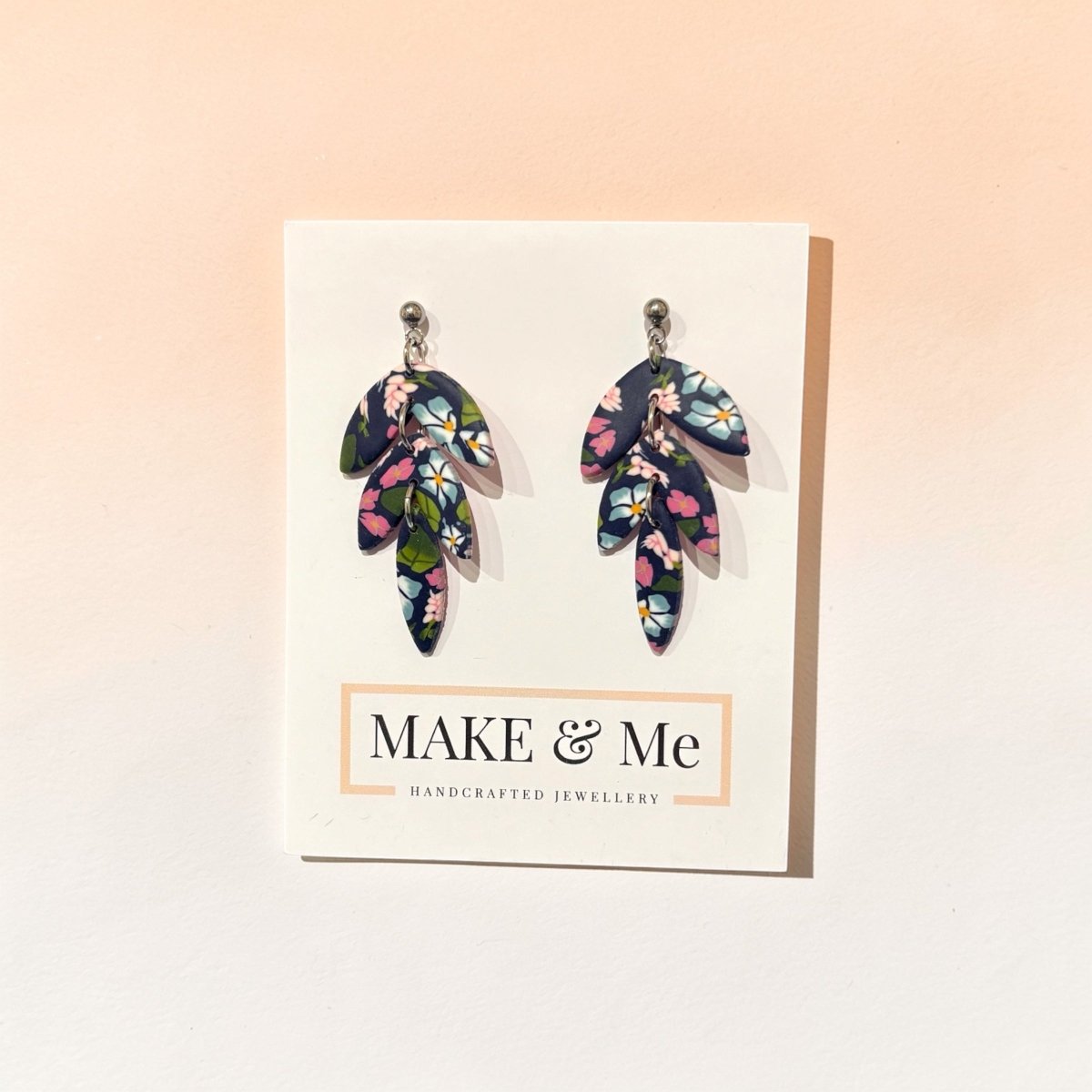 Floral Petal Ball Stud Earrings - Make & Me_Just Makers