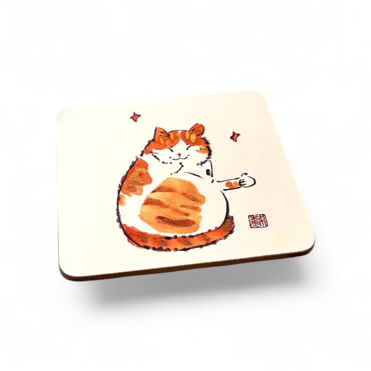 Good Luck Cat Coaster - Su Yao_Just Makers