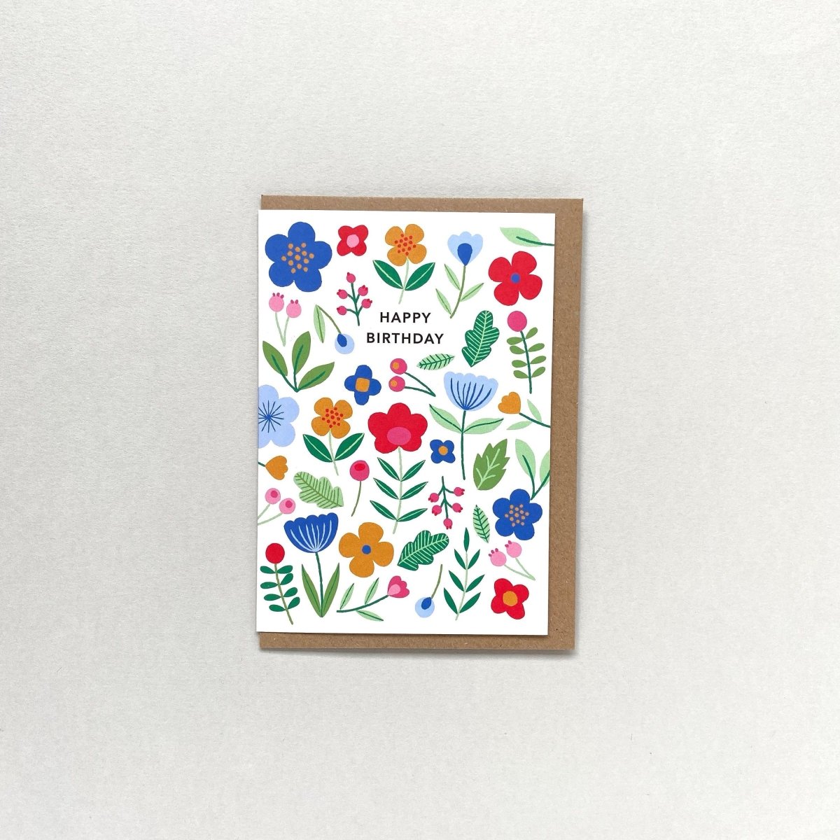Graphic Floral Happy Birthday Card - Maggie Magoo Designs_Just Makers