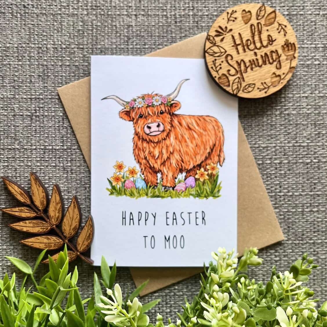 Happy Easter to Moo Card - HD Designs - Just Makers HD Designs