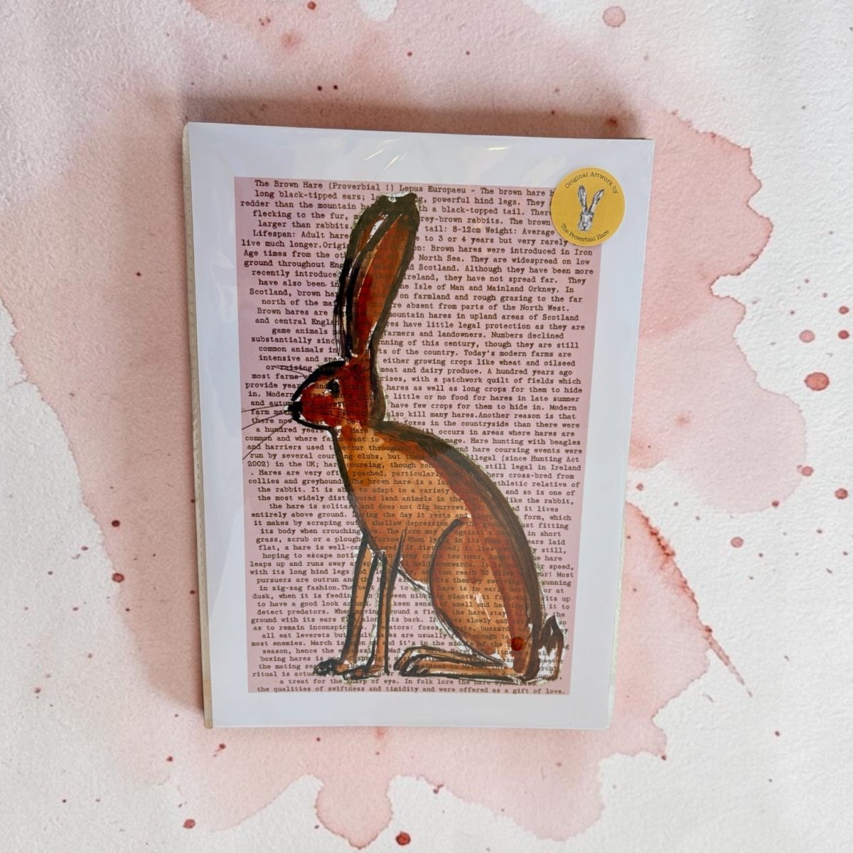 Hare Words A4 Print - The Proverbial Hare_Just Makers