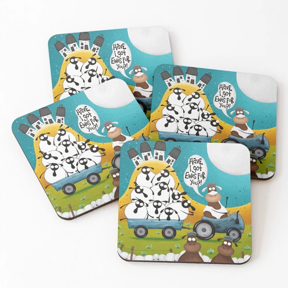 Have I Got Ewes For You Coaster - Mervyn Tay Art - Just Makers Mervyn Tay Art