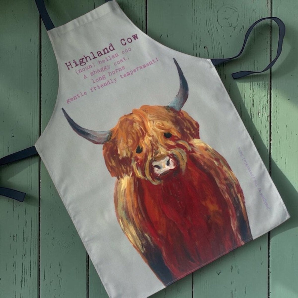 Highland Cow Apron - The Proverbial Hare_Just Makers