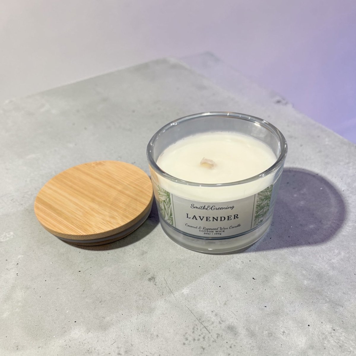 Lavender Small Candle - Smith and Greening_Just Makers