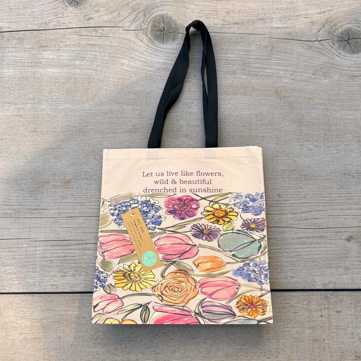 Lilac Wildflowers Tote Bag - The Proverbial Hare_Just Makers
