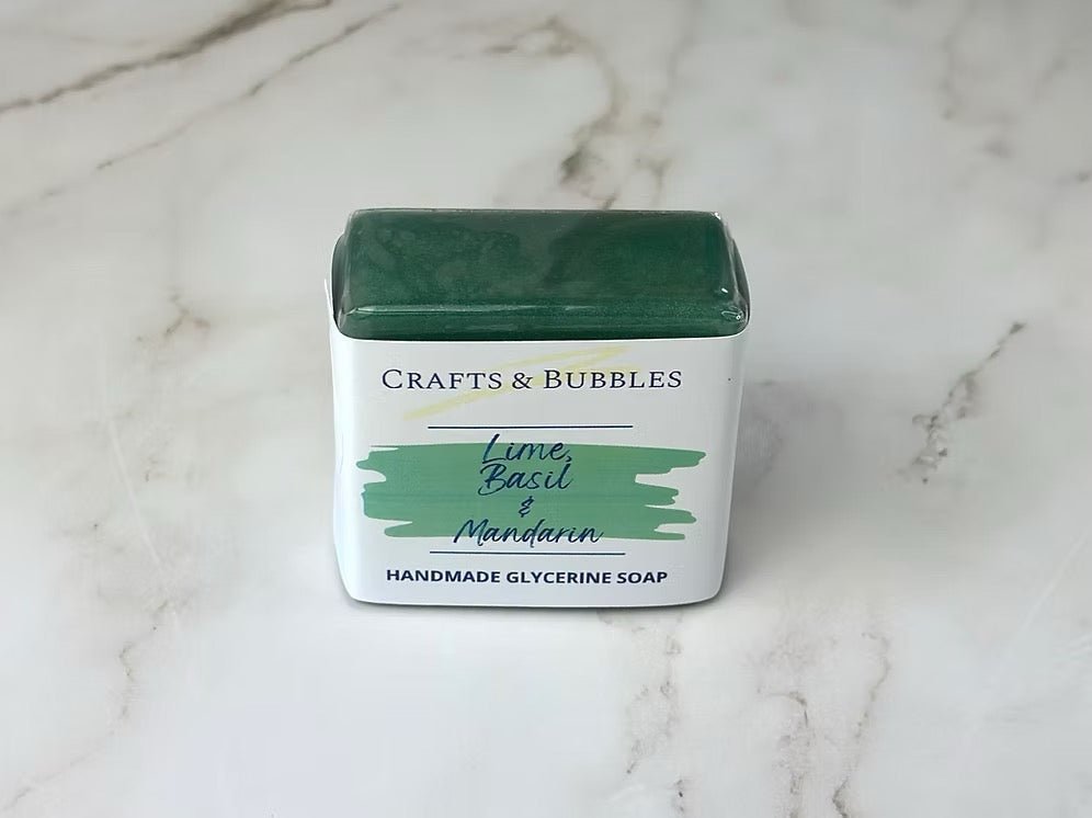 Lime, Basil and Mandarin Glycerine Soap - Crafts and Bubbles_Just Makers