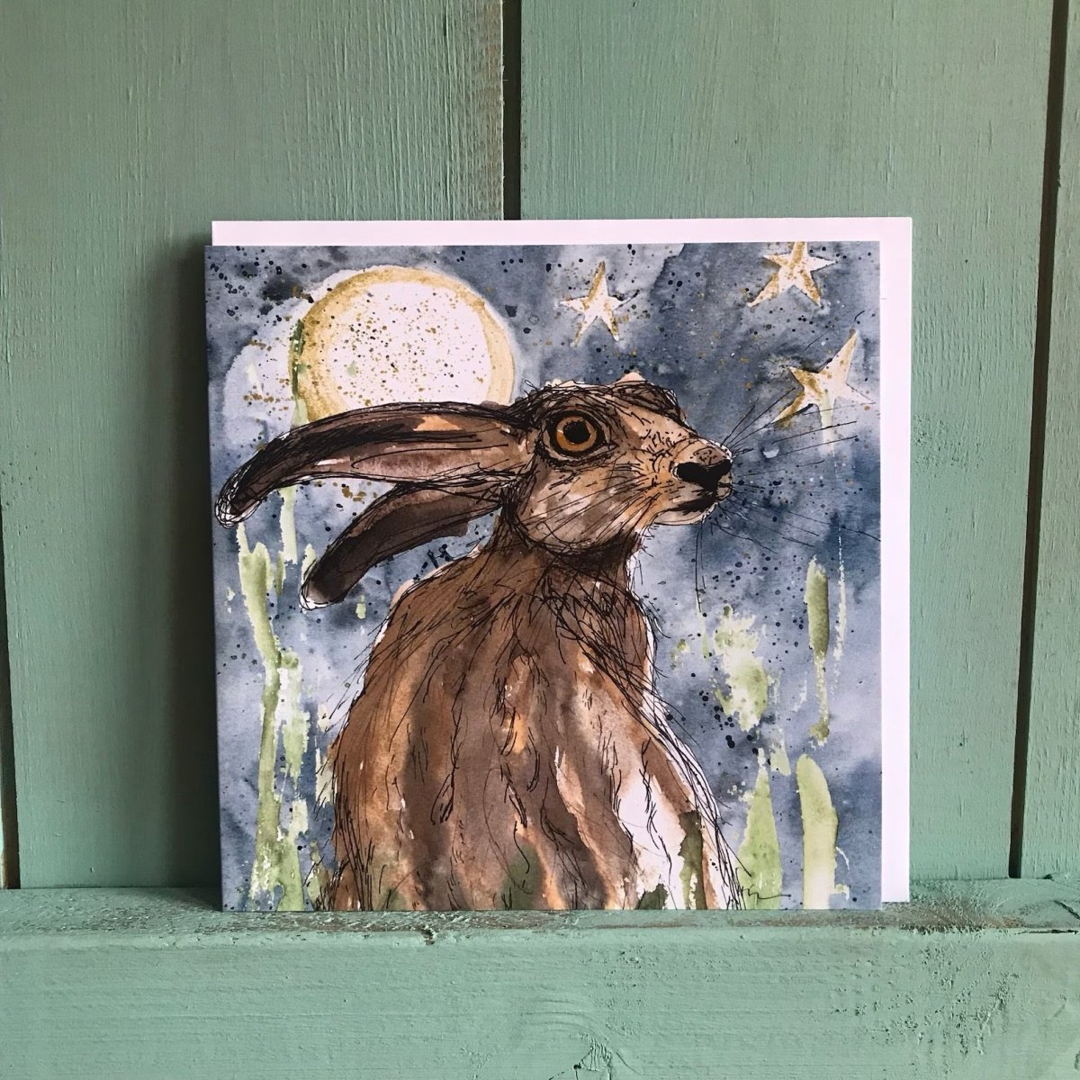 Luna Moon Hare Card - The Proverbial Hare_Just Makers