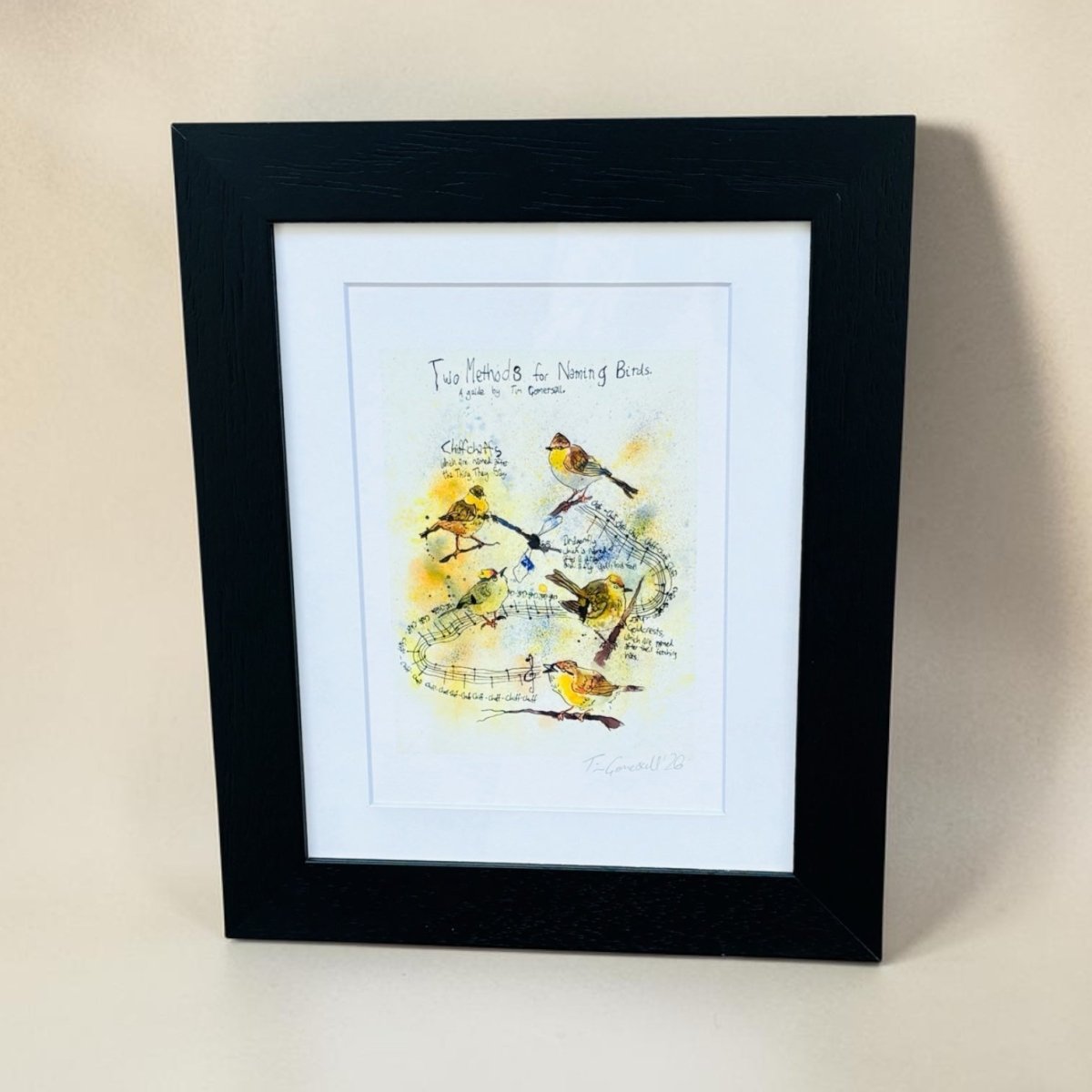 Naming Birds Framed A5 Print - Tim Gomersall Art_just makers