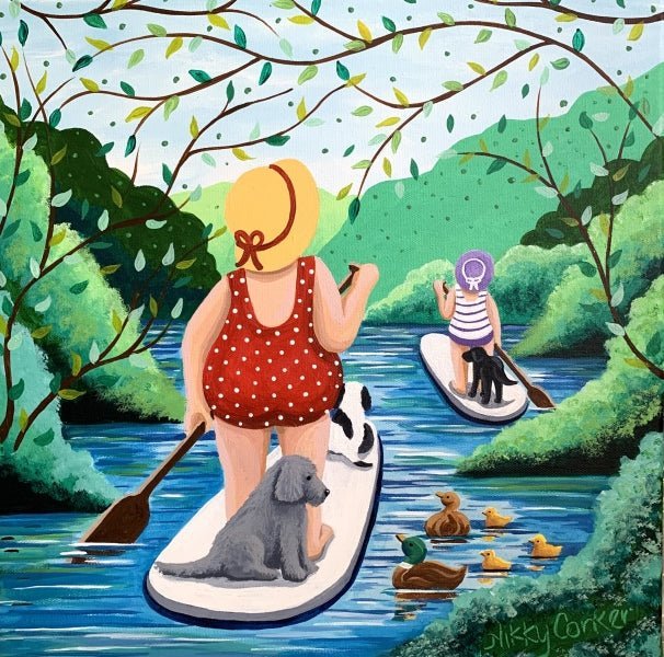 Nicky Corker Up the Creek with Paddles Print - Just Makers Nikki Corker