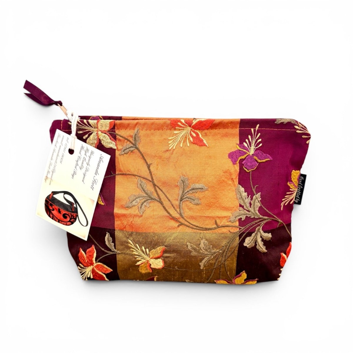 Patchwork Embroidered Silk Make Up Bag - Amanda Scott_Just Makers