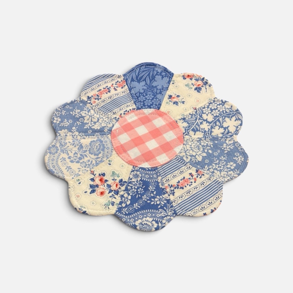 Patchwork Flower Fabric Pot Holder - Alice and Audrey_Just Makers