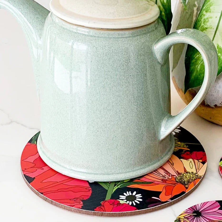Summer Poppies Pot Stand by Bean and Bemble - Just Makers Bean and Bemble