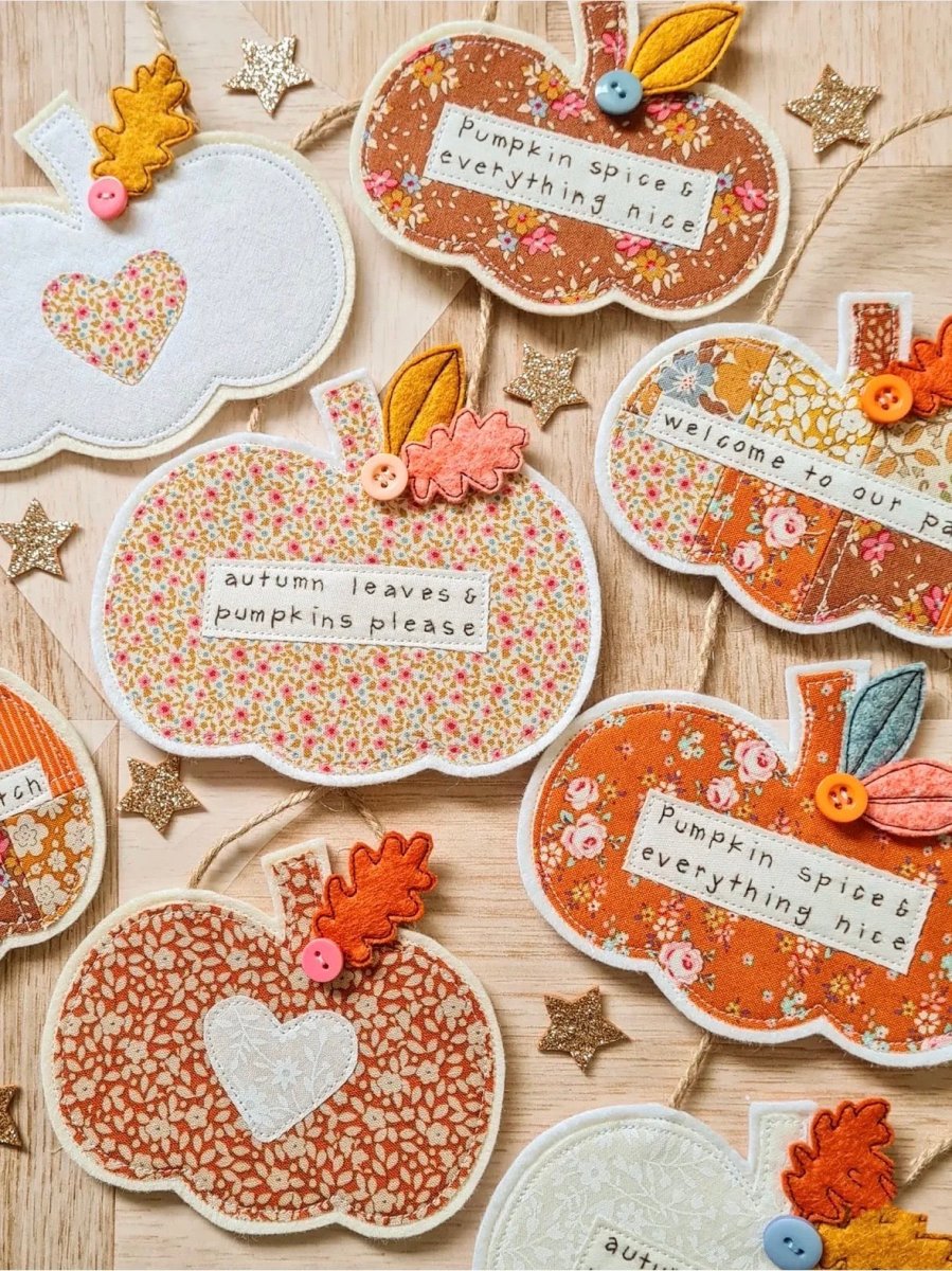 Pumpkin Fabric Decoration - Alice and Audrey_Just Makers