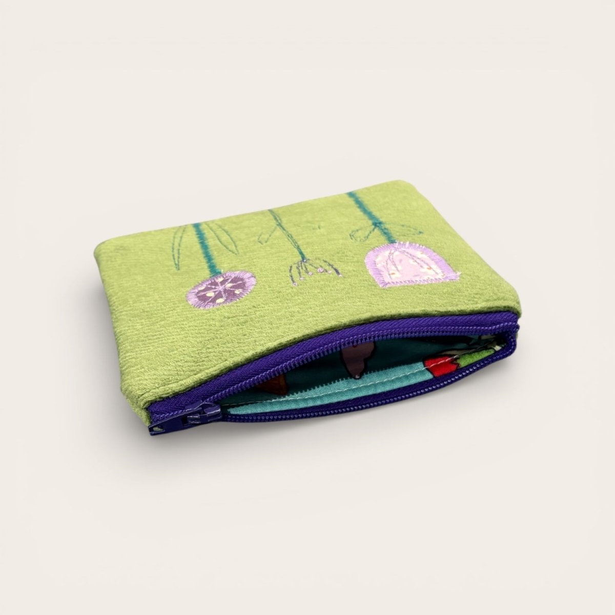 Purple Flowers Purse Made by Marianne_Just Makers