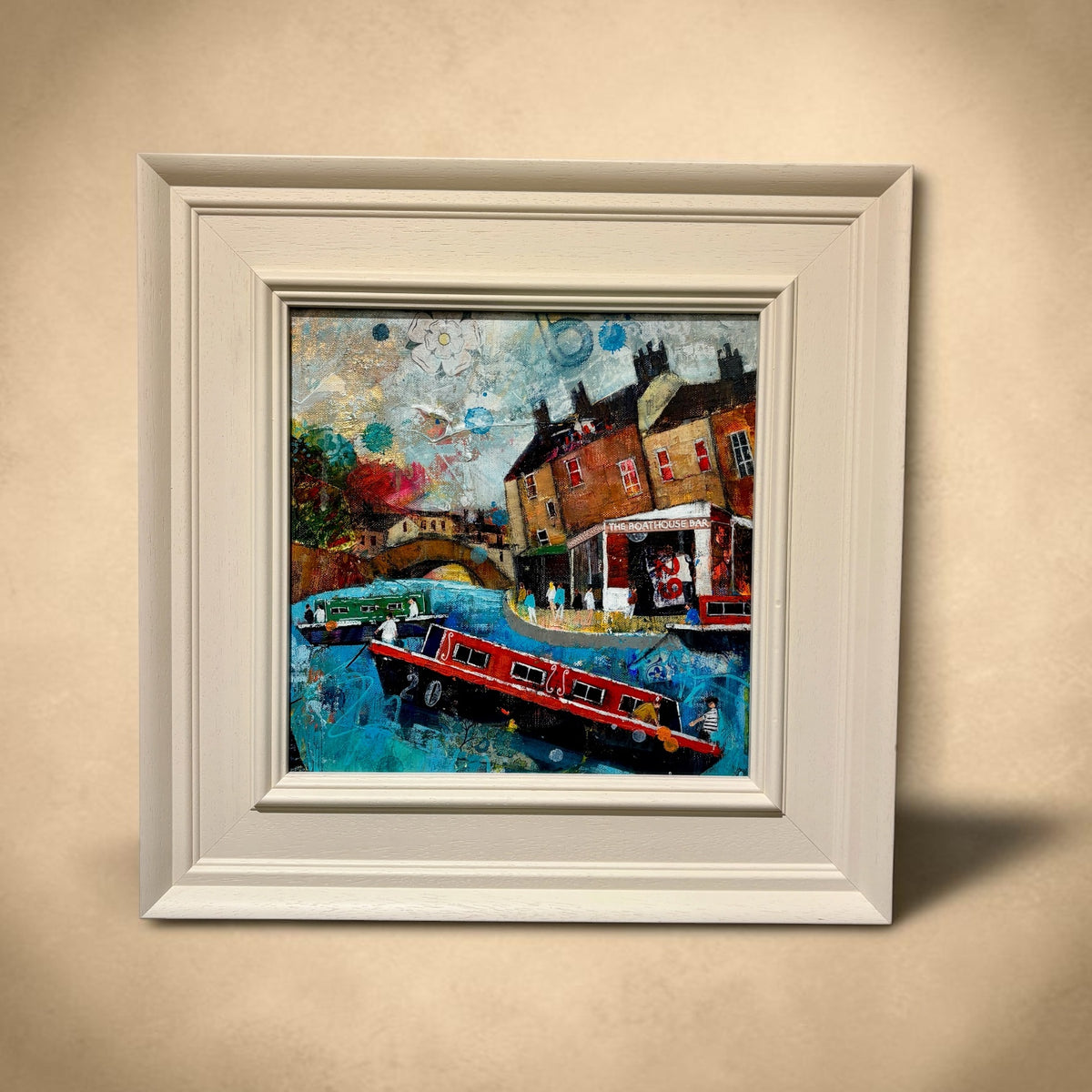 Skipton Canal Boat Original Painting - Richard Burel_Just Makers