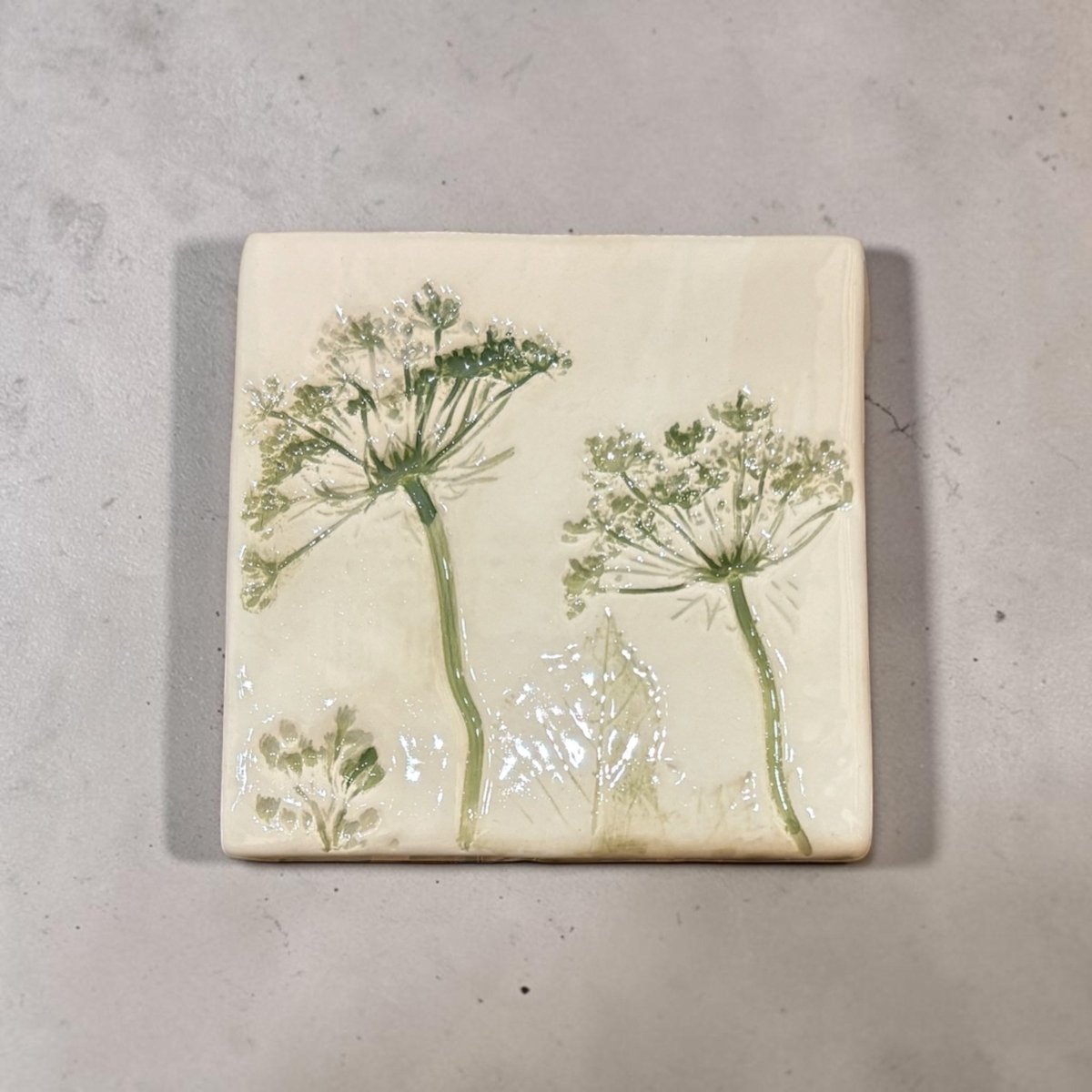 Spring Flowers Ceramic Botanical Tile - Tara Joy Botanicals_Just Makers5