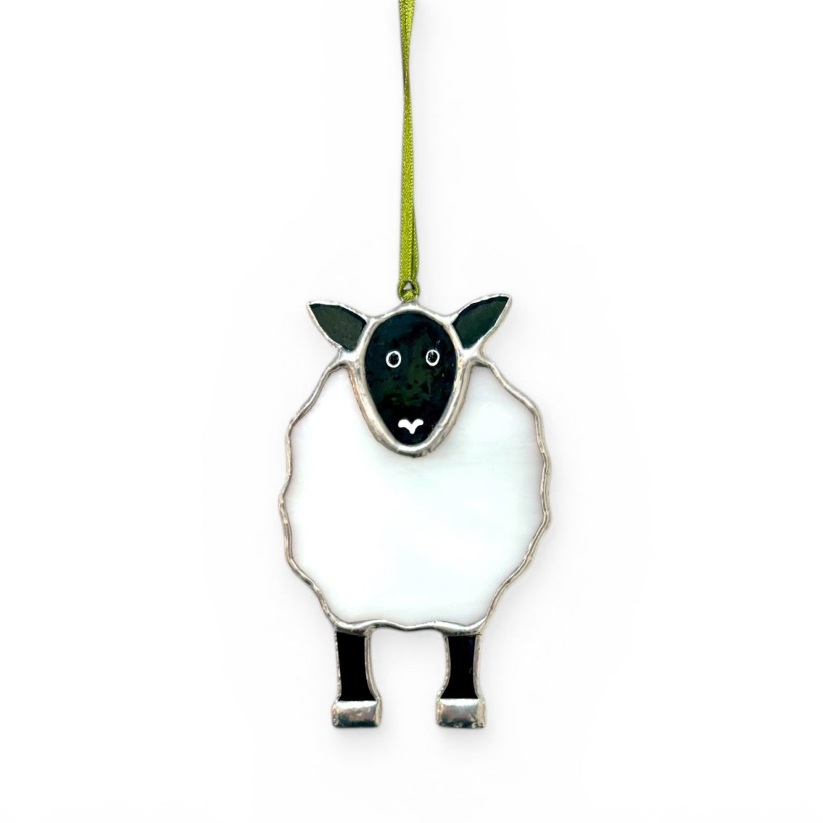 Stained Glass Sheep Decoration - Dragonfly Glass Art_Just Makers