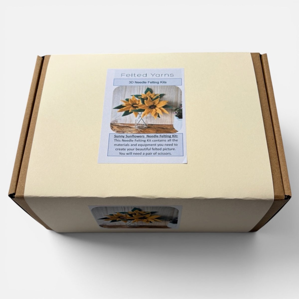 Sunflowers 3D Felting Kit - Felted Yarns