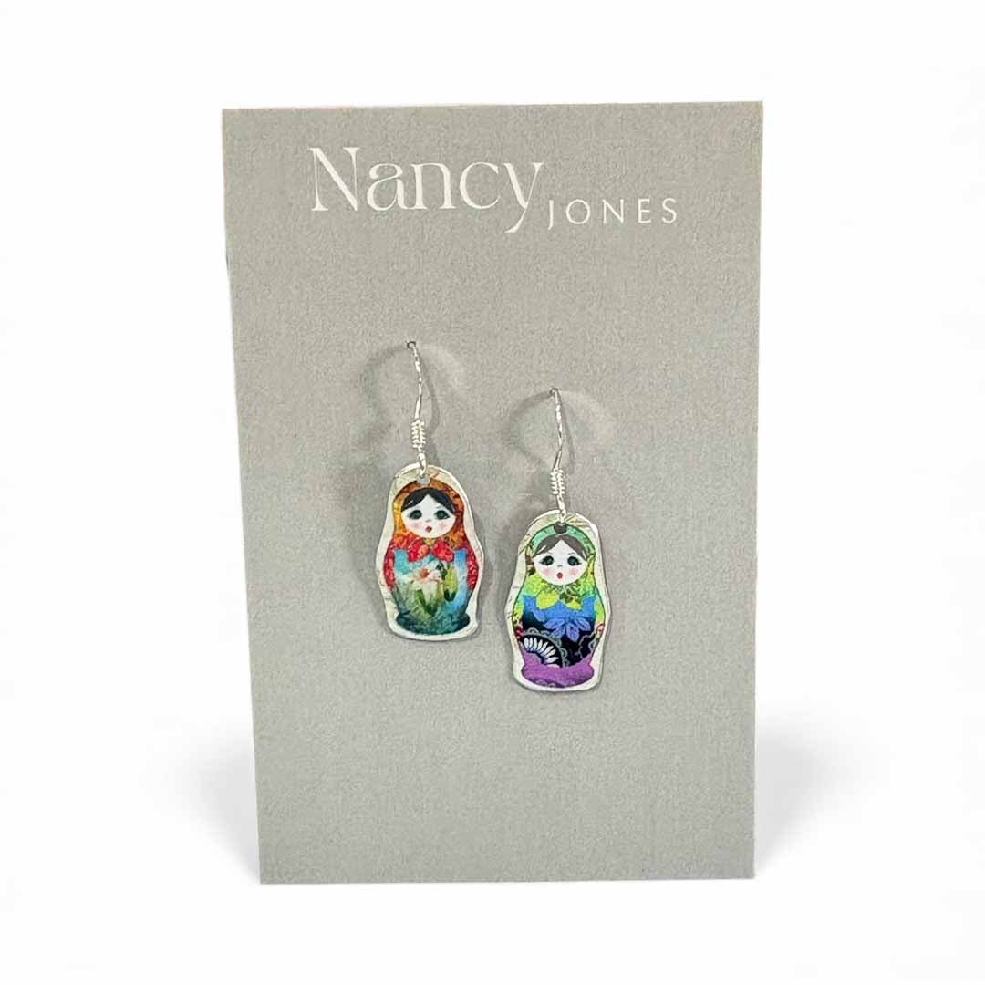Tiny Russian Doll Earrings - Nancy Jones_Just Makers