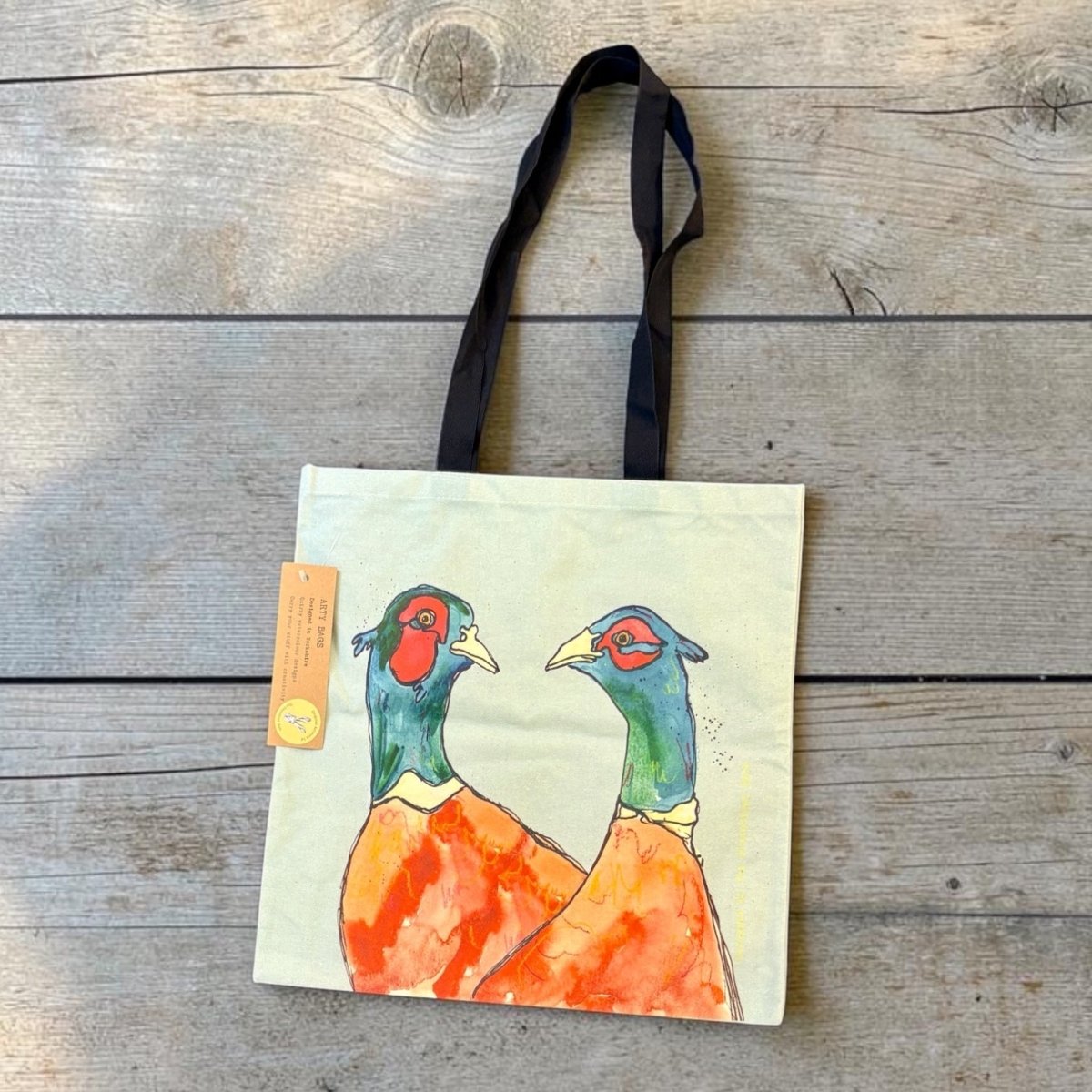 Two Pheasants Tote Bag - The Proverbial Hare_just makers