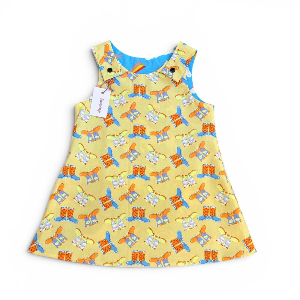 Unicorn and Wellies Reversible Dress 4-5 Years - Jumplings Clothes_Just Makers