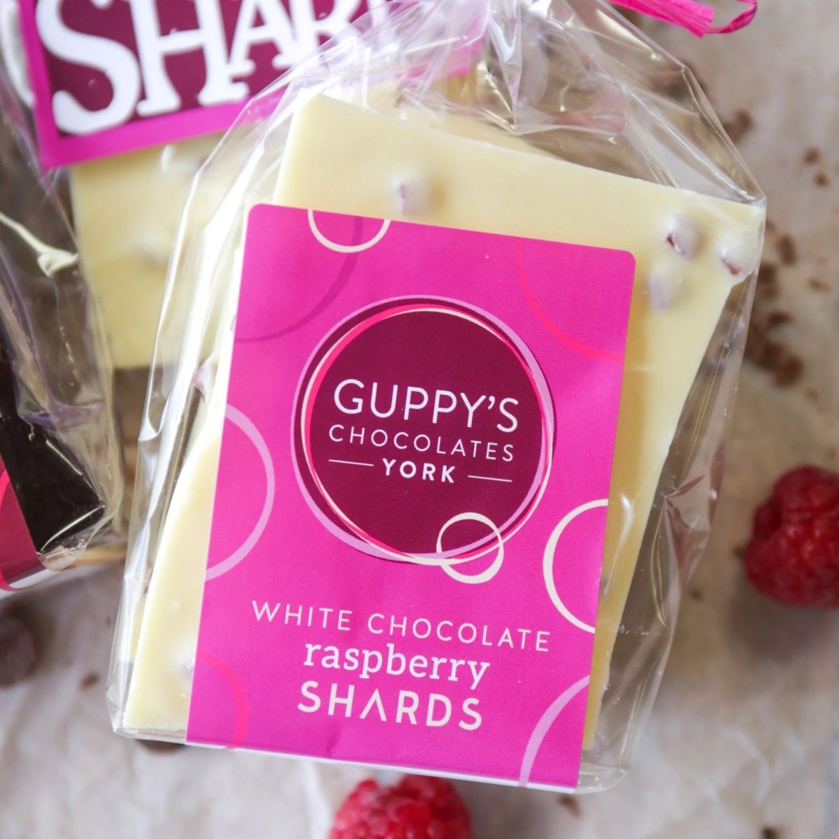 White Chocolate Raspberry Shards - Guppy&