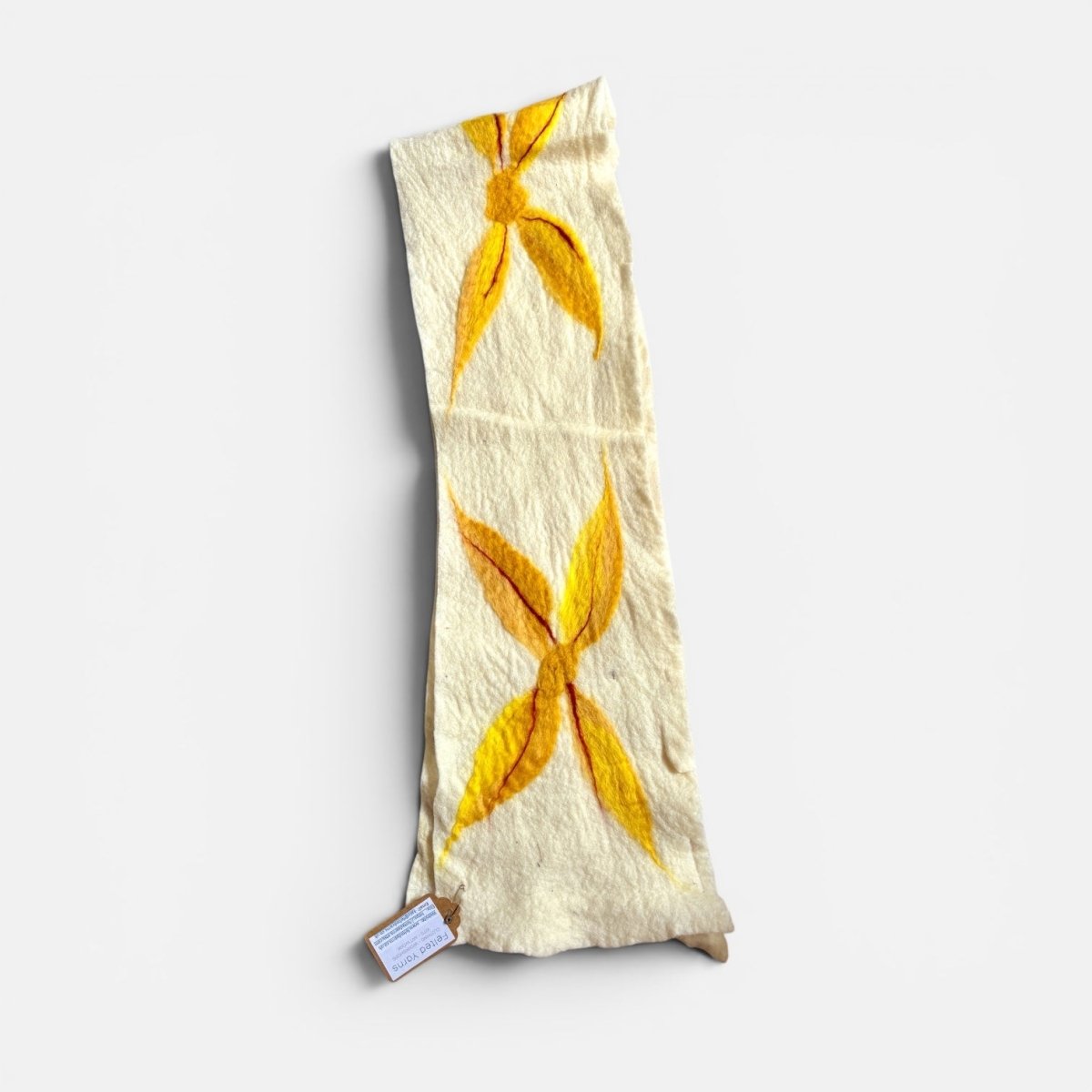 Wide Felted Botanical Scarf - Felted Yarns_Just Makers