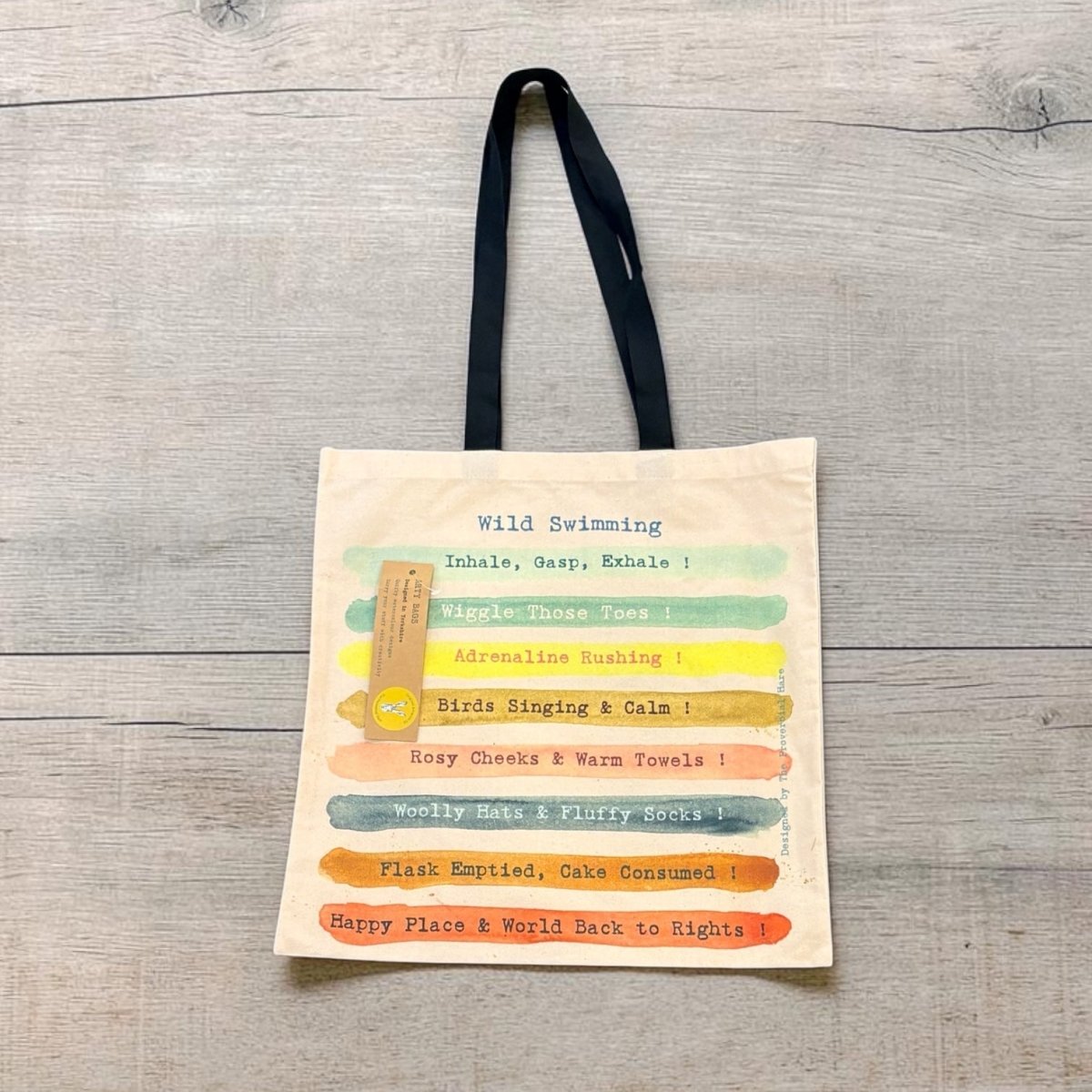 Wild Swimming Tote Bag - The Proverbial Hare_Just Makers