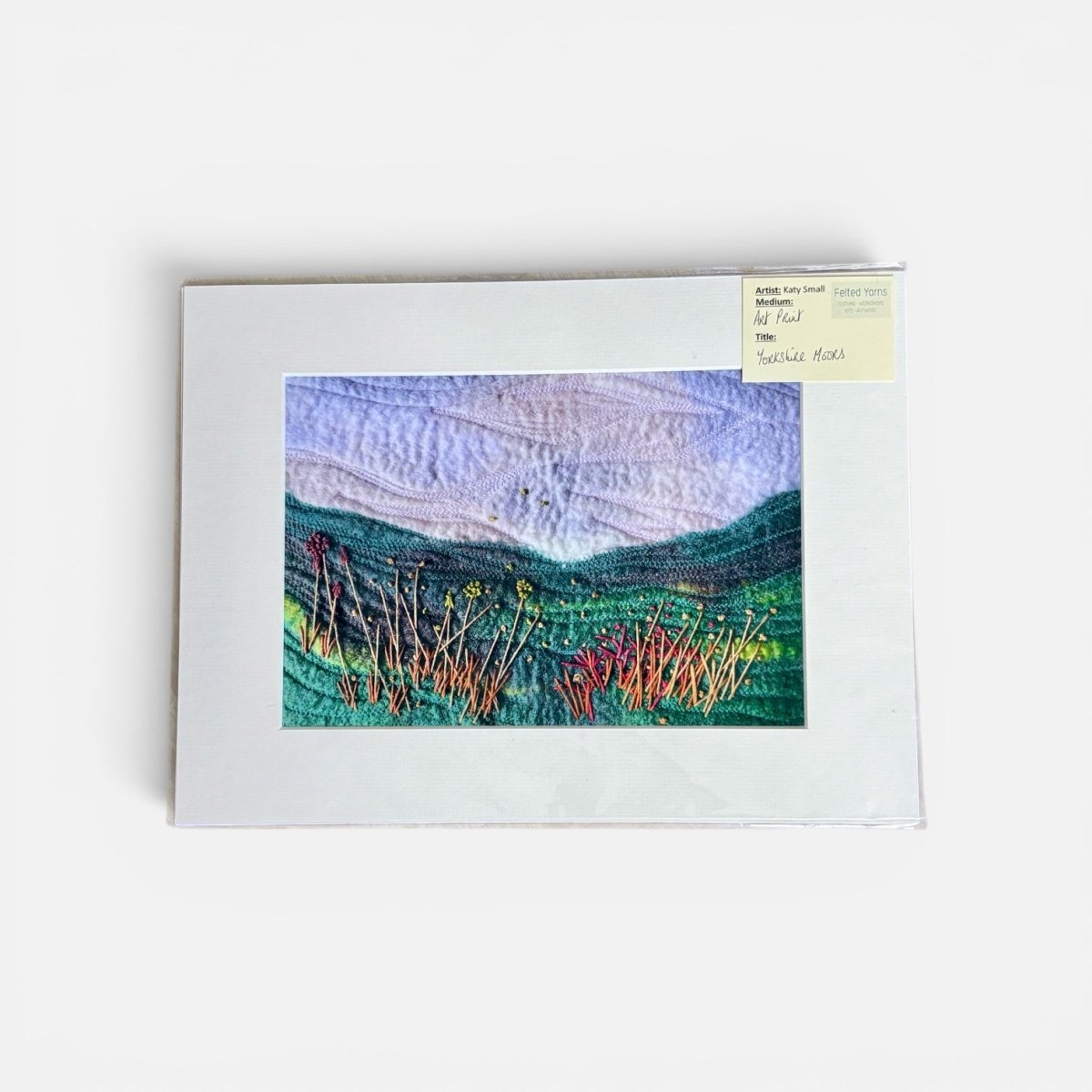 Yorkshire Moors Mounted Print - Felted Yarns_Just Makers