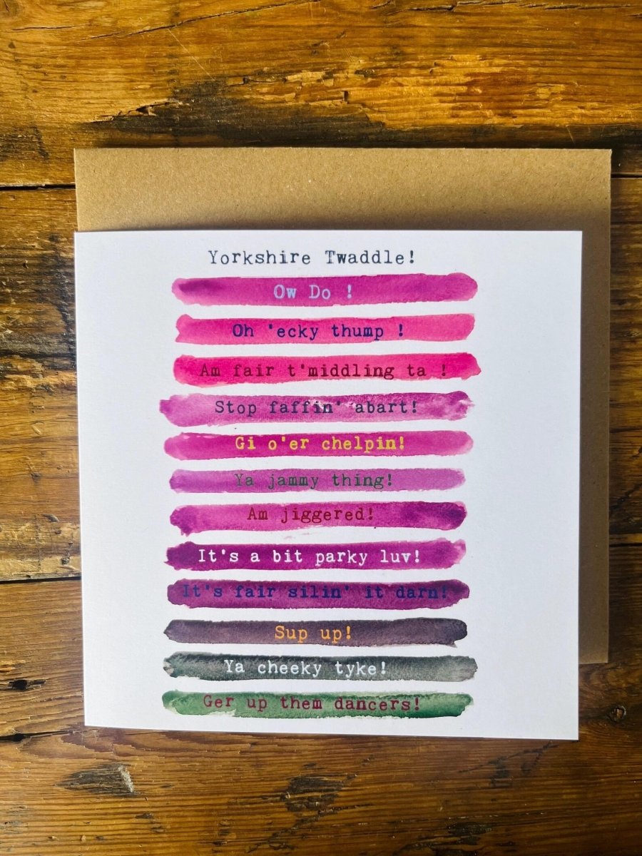 Yorkshire Twaddle Card - The Proverbial Hare_Just Makers