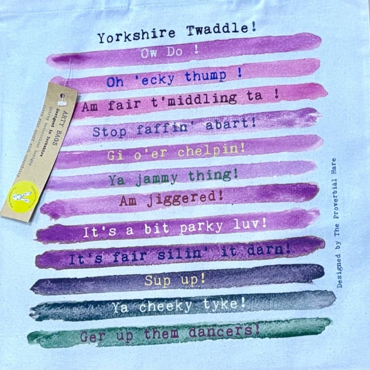 Yorkshire Twaddle Tote Bag - The Proverbial Hare_Just Makers