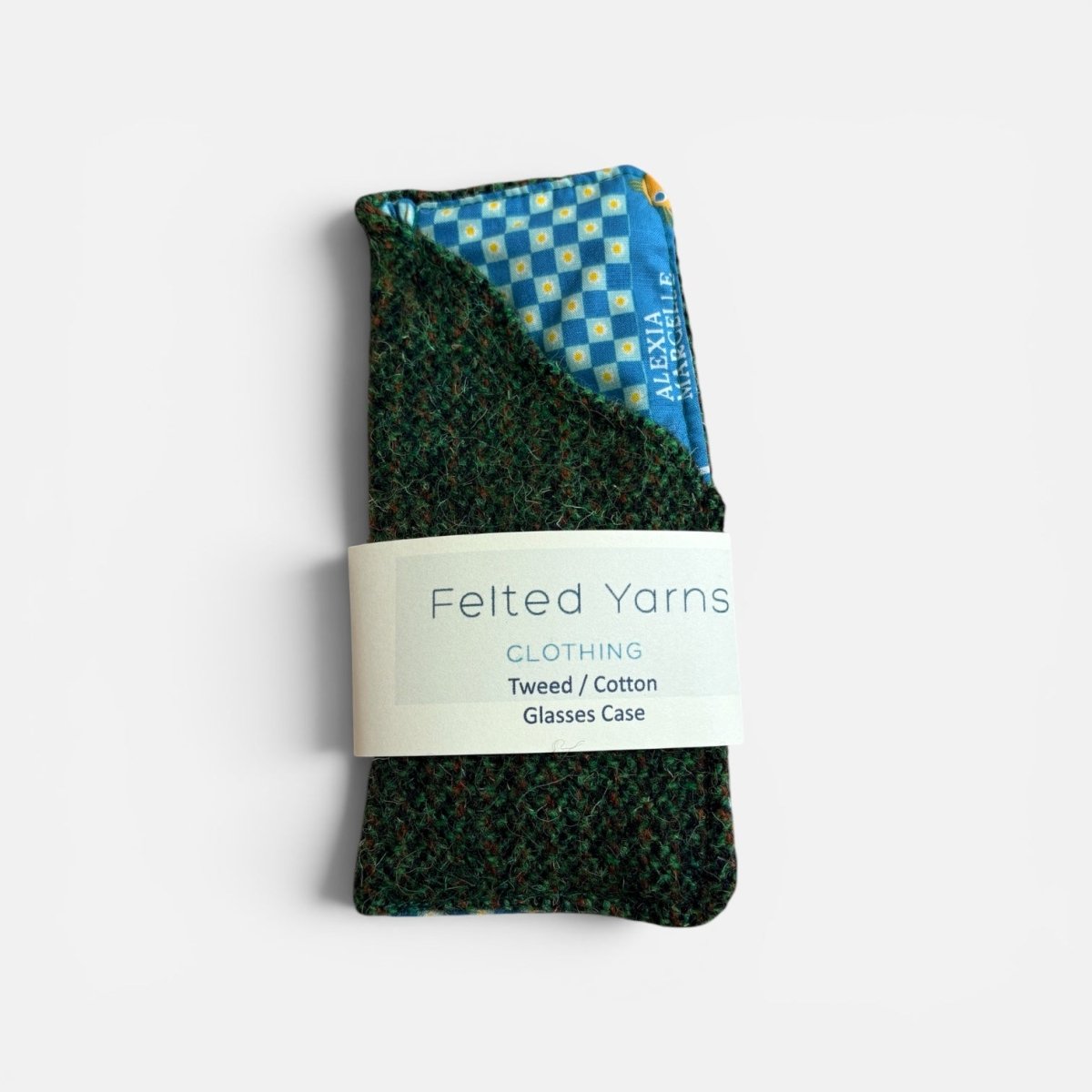 Yorkshire Tweed Lined Glasses Case - Felted Yarns_Just Makers